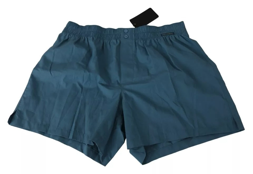 Dolce & Gabbana Blue Cotton Regular Boxer Shorts Underwear -   -  Dolce & Gabbana.