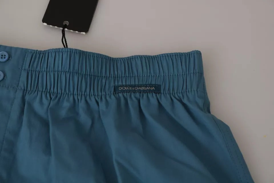 Dolce & Gabbana Blue Cotton Regular Boxer Shorts Underwear -   -  Dolce & Gabbana.