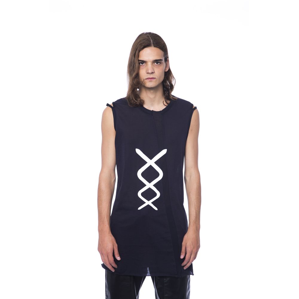 Nicolo Tonetto Black Cotton Men Tank Top -   -  Nicolo Tonetto.