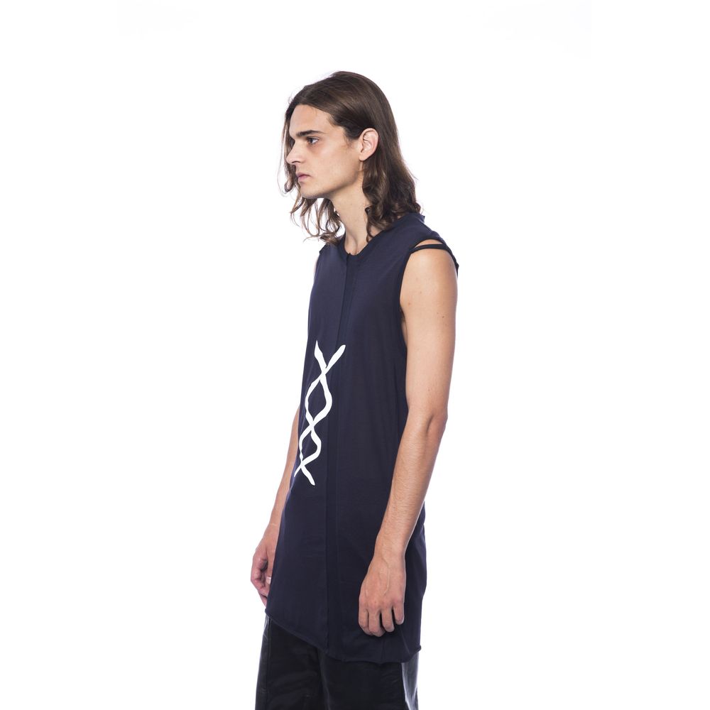 Nicolo Tonetto Black Cotton Men Tank Top -   -  Nicolo Tonetto.