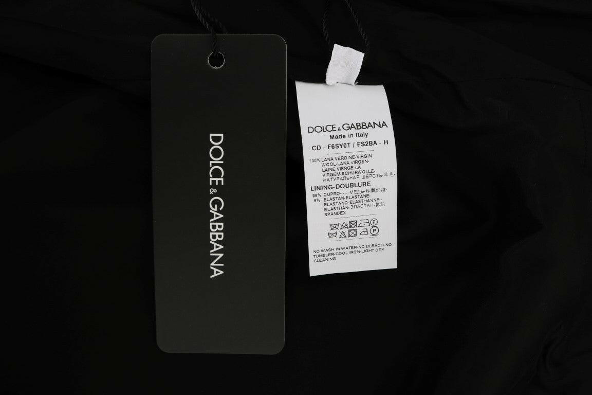 Dolce & Gabbana Gray Polka Dotted Sheath Wool Dress -   -  Dolce & Gabbana.