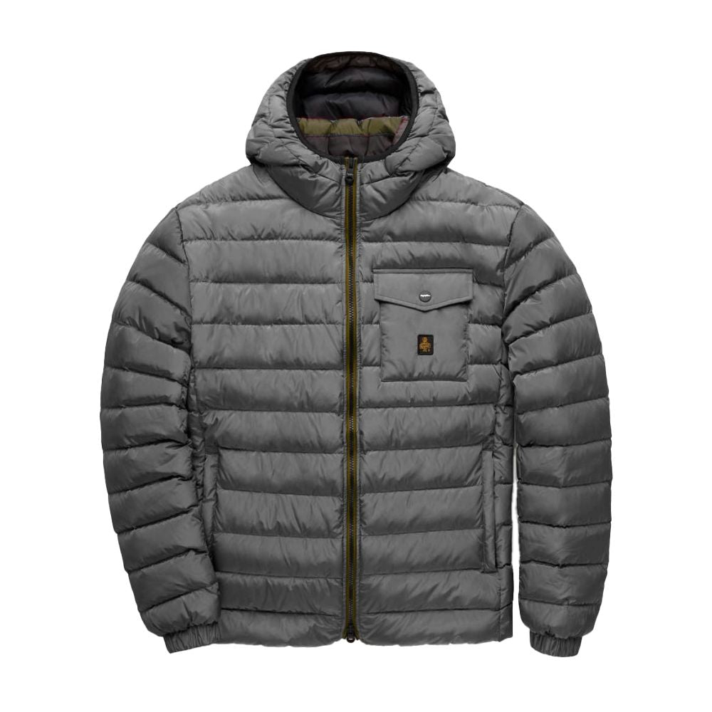 Refrigiwear Gray Nylon Men's Down Jacket -   -  Refrigiwear.