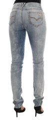 Versace Jeans Blue Wash Torn Stretch Slim Fit Jeans -   -  Versace Jeans.