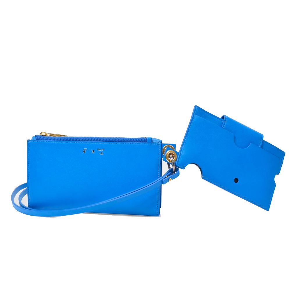 Off-White Blue Leather Shoulder Bag -  Shoulder Bag for Men -  Off-White.