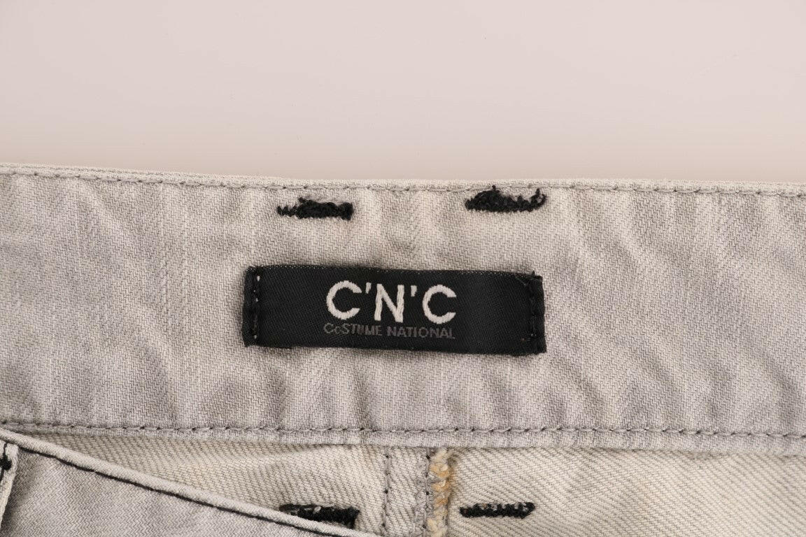 Costume National Gray Wash Cotton Slim Jeans -   -  Costume National.