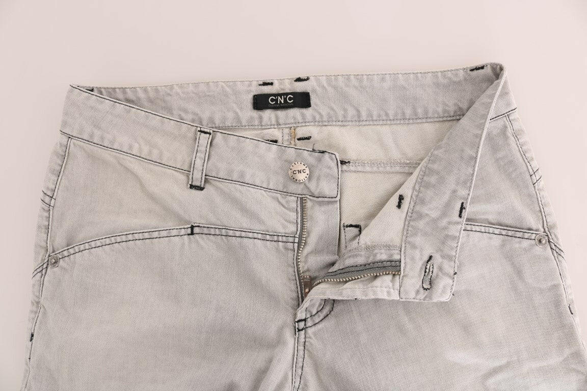 Costume National Gray Wash Cotton Slim Jeans -   -  Costume National.