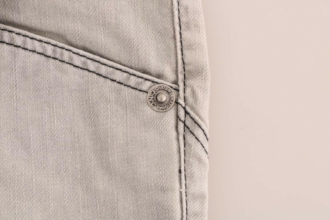 Costume National Gray Wash Cotton Slim Jeans -   -  Costume National.