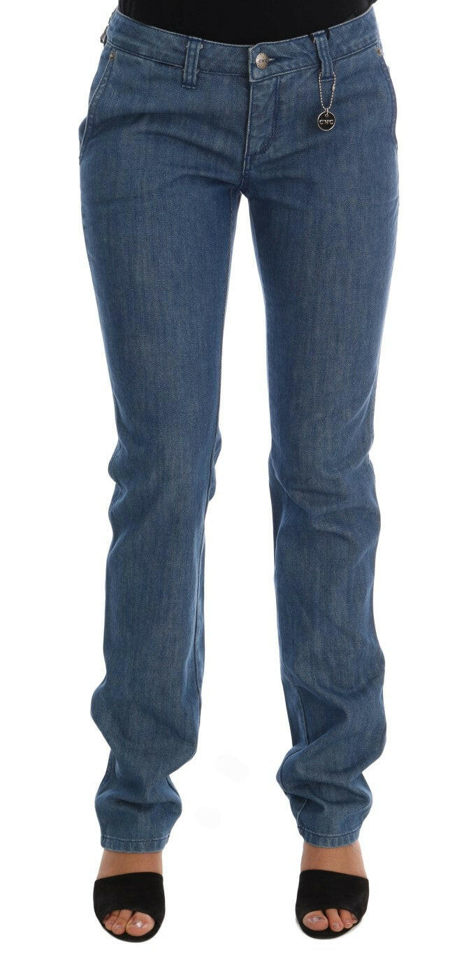 Costume National Blue Wash Cotton Slim Denim Jeans -   -  Costume National.