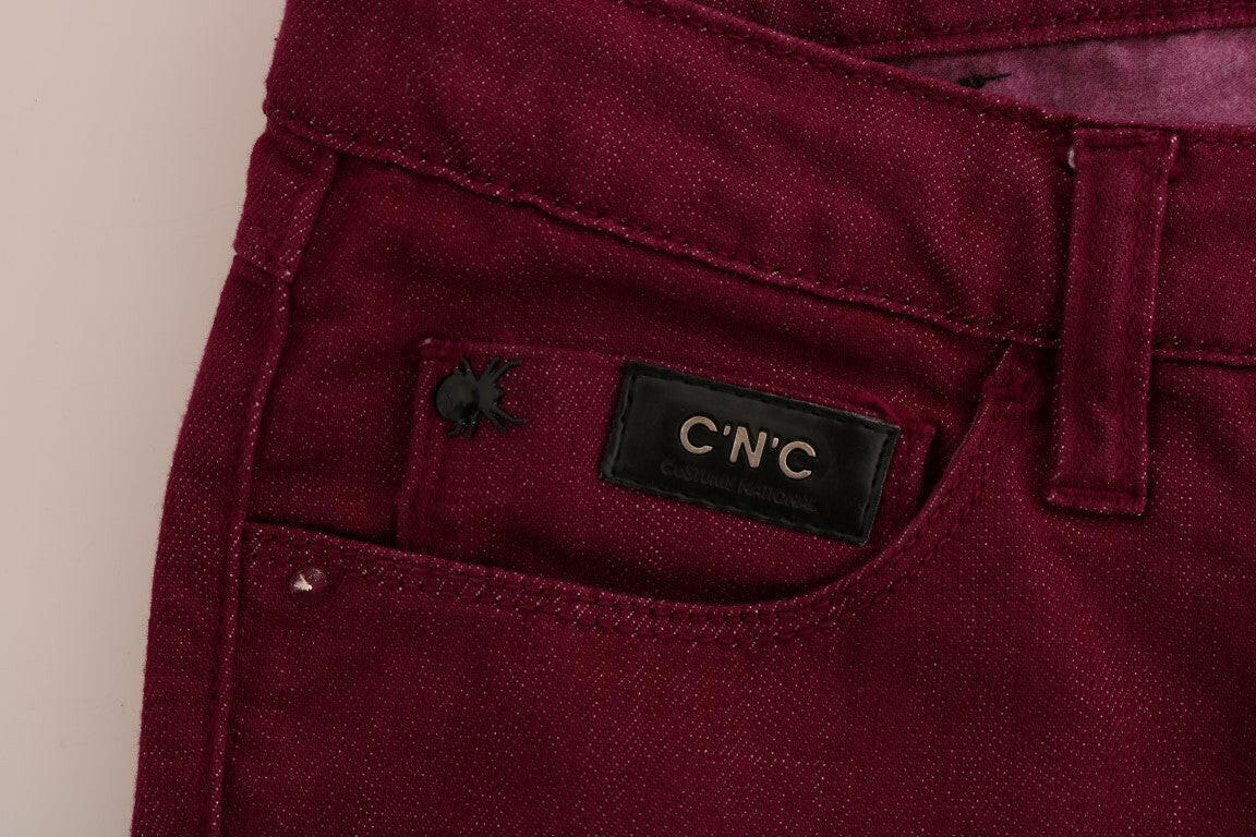 Costume National Red Wash Cotton Stretch Denim Jeans -   -  Costume National.
