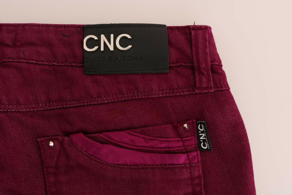 Costume National Red Wash Cotton Stretch Denim Jeans -   -  Costume National.