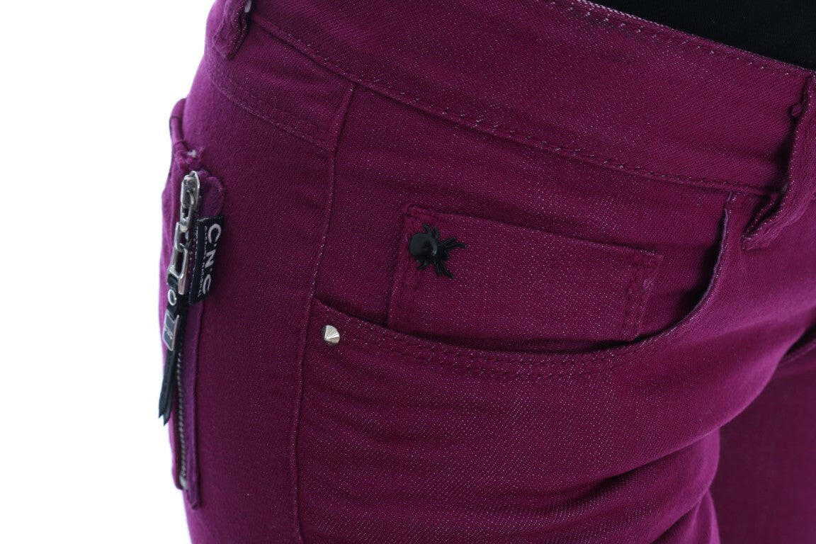 Costume National Purple Cotton Stretch Slim Denim Jeans -   -  Costume National.