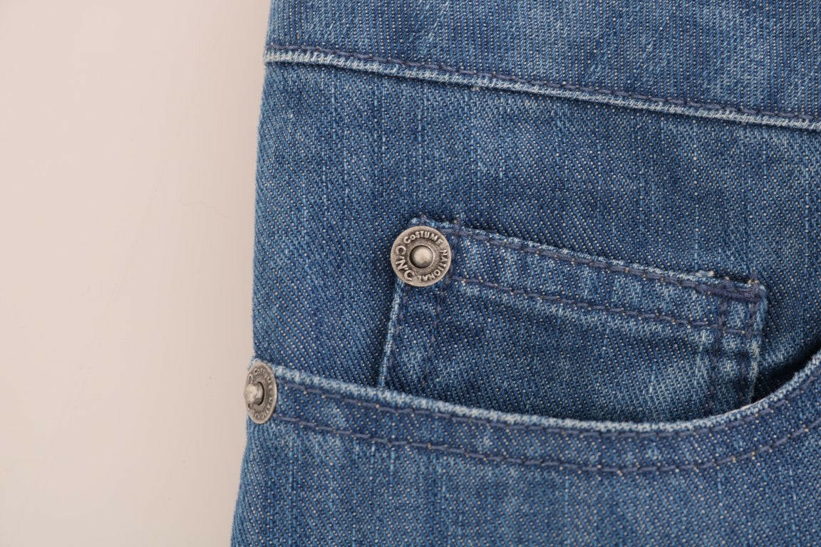 Costume National Blue Wash Cotton Boyfriend Fit Jeans -   -  Costume National.