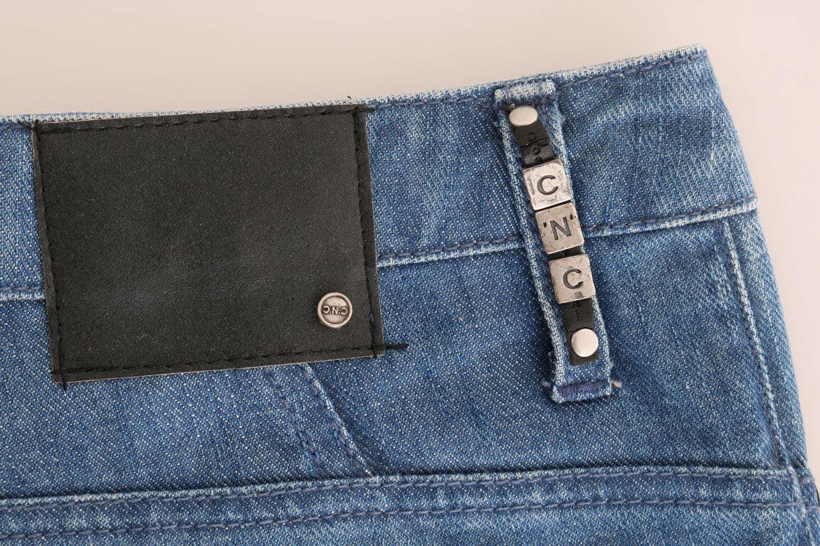 Costume National Blue Wash Cotton Boyfriend Fit Jeans -   -  Costume National.