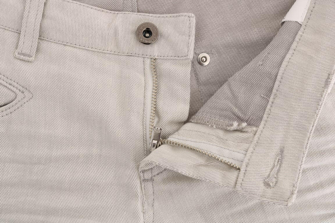 Costume National White Cotton Stretch Slim Jeans -   -  Costume National.