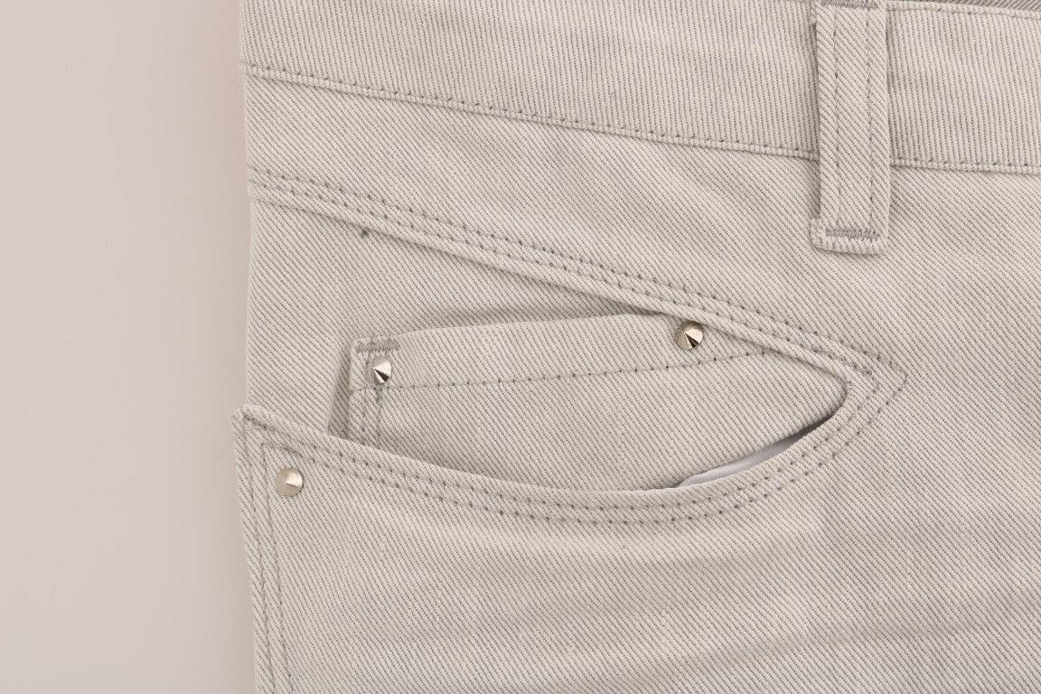 Costume National White Cotton Stretch Slim Jeans -   -  Costume National.
