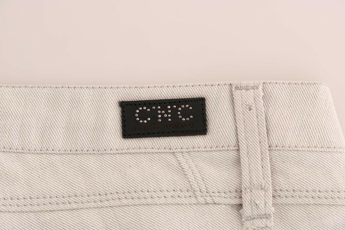 Costume National White Cotton Stretch Slim Jeans -   -  Costume National.