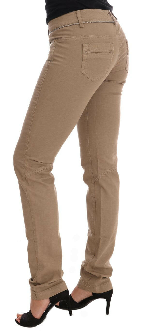 Costume National Beige Cotton Stretch Slim Fit Jeans -   -  Costume National.