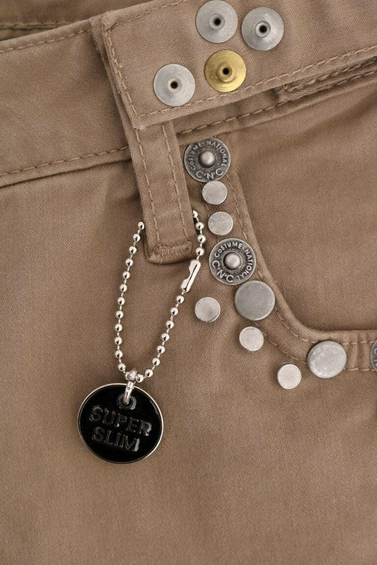 Costume National Beige Cotton Stretch Slim Fit Jeans -   -  Costume National.