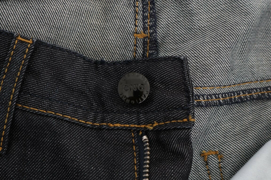 Costume National Dark Blue Cotton Classic Fit Jeans -   -  Costume National.