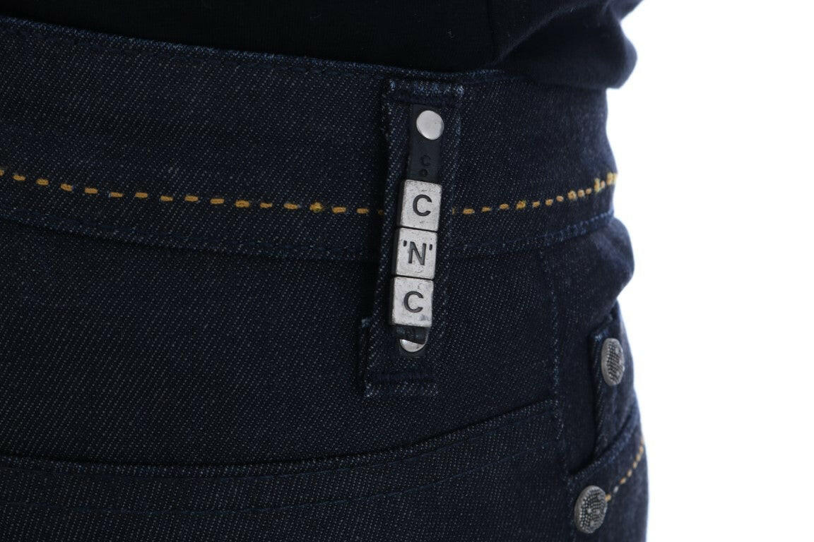 Costume National Blue Cotton Stretch Slim Fit Jeans -   -  Costume National.