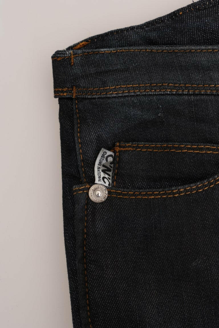 Costume National Dark Blue Cotton Slim Fit Jeans -   -  Costume National.