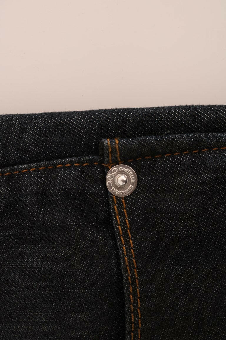 Costume National Dark Blue Cotton Slim Fit Jeans -   -  Costume National.