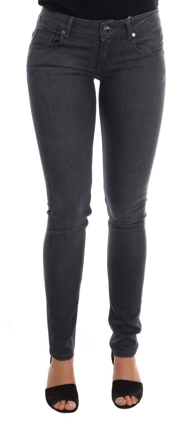 Acht Gray Cotton Slim Fit Denim Jeans -   -  Acht.