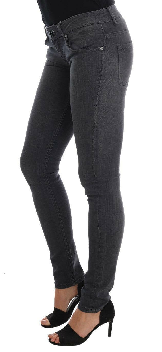 Acht Gray Cotton Slim Fit Denim Jeans -   -  Acht.