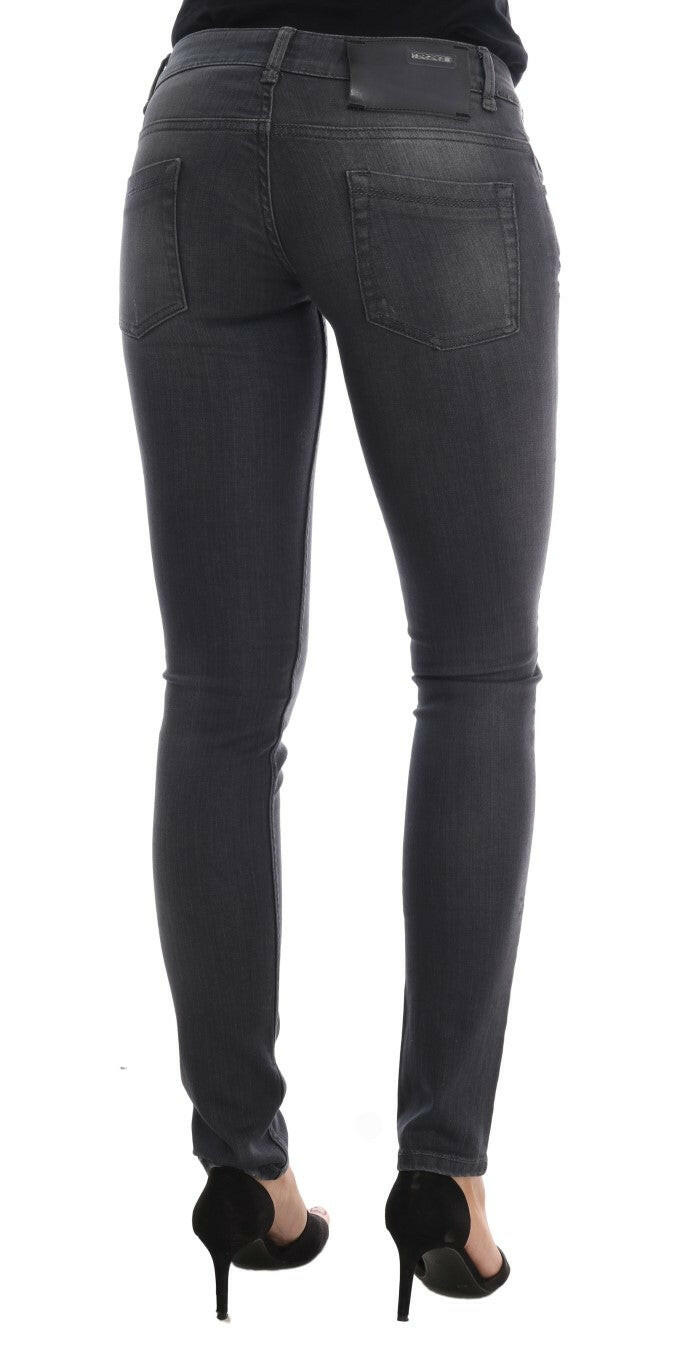 Acht Gray Cotton Slim Fit Denim Jeans -   -  Acht.