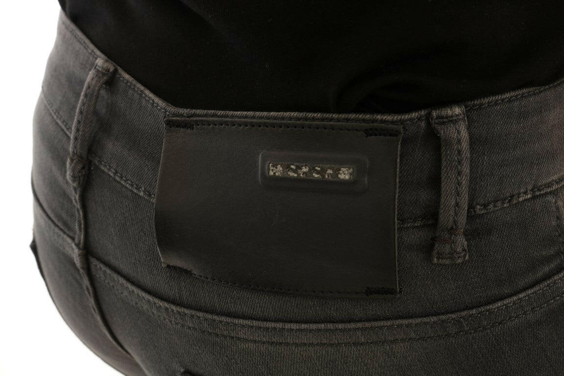 Acht Gray Cotton Slim Fit Denim Jeans -   -  Acht.