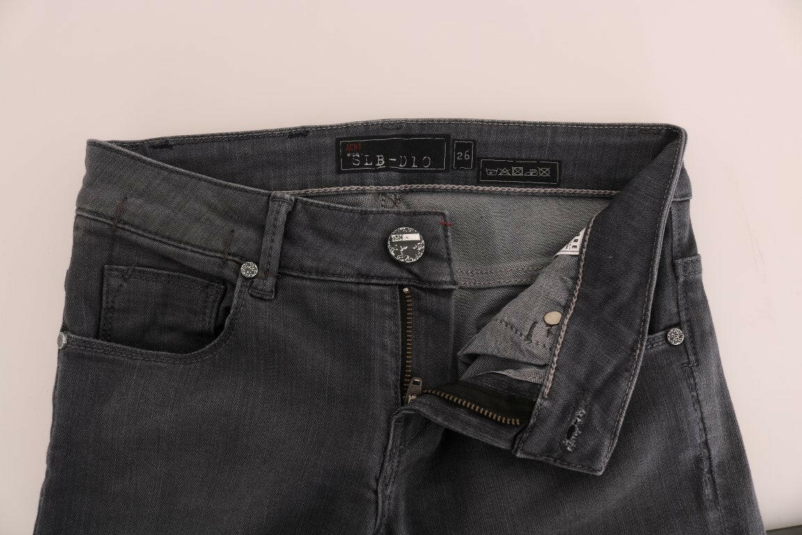 Acht Gray Cotton Slim Fit Denim Jeans -   -  Acht.
