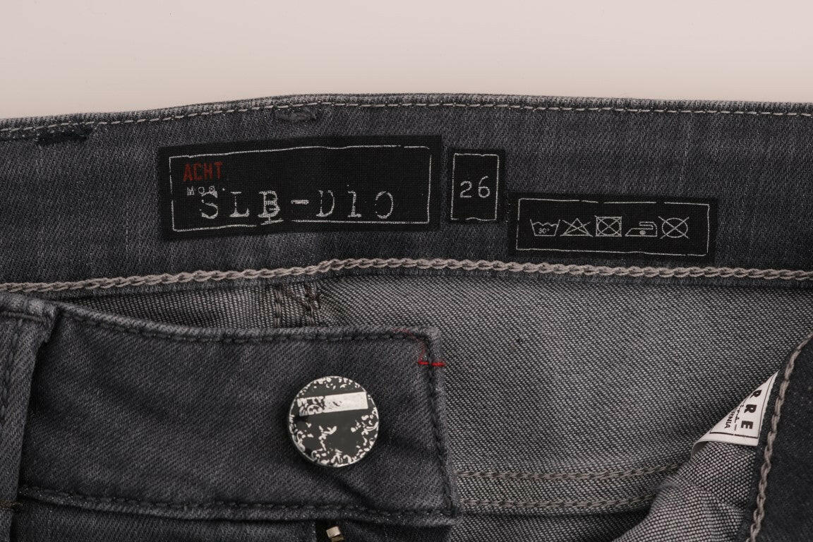 Acht Gray Cotton Slim Fit Denim Jeans -   -  Acht.