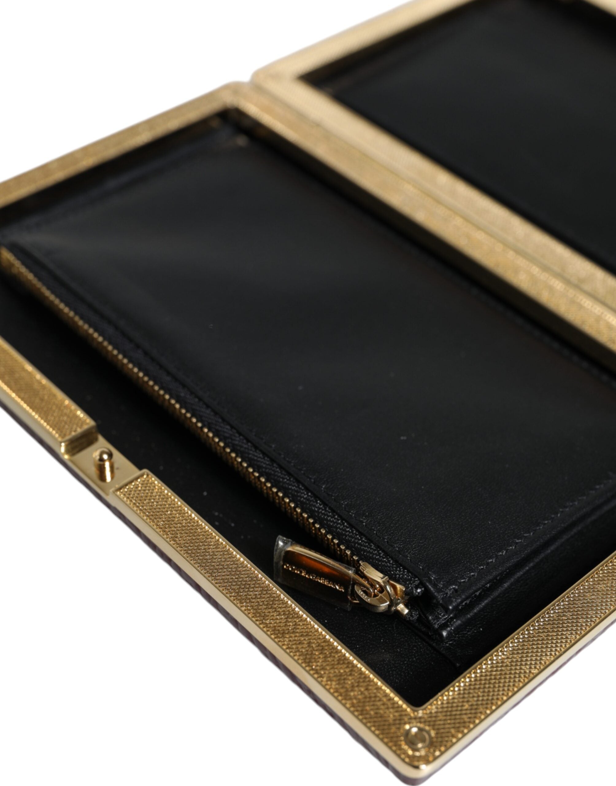 Dolce & Gabbana Maroon Leather Clutch Evening Crossbody Bag -  Luxury Clutch Bag for Women -  Dolce & Gabbana.