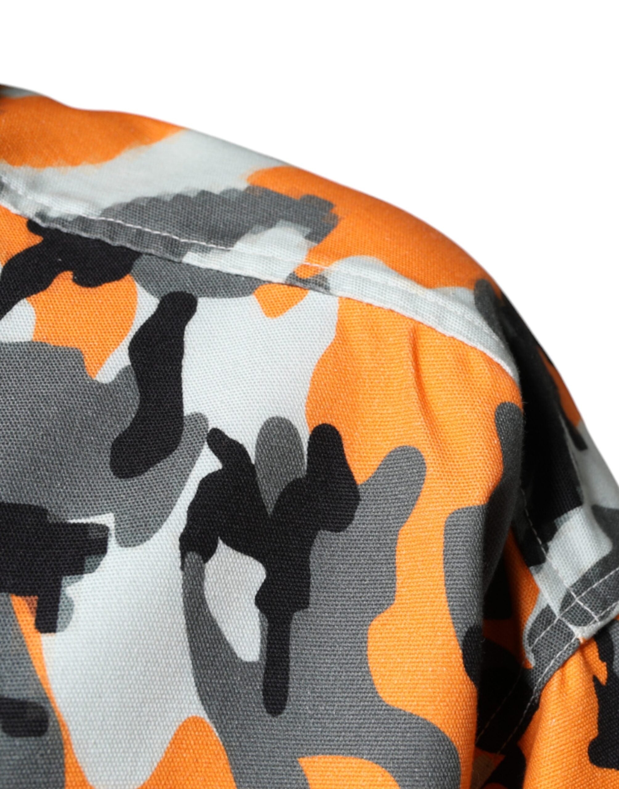 Dolce & Gabbana Multicolor Camouflage Cotton Denim Collared Jacket -   -  Dolce & Gabbana.