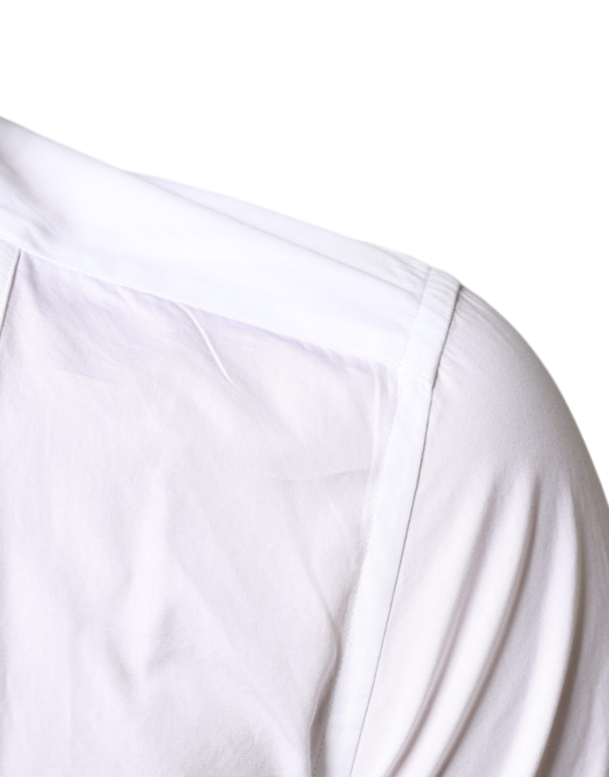 Dolce & Gabbana White Bib Cotton Poplin Formal Dress Shirt -   -  Dolce & Gabbana.