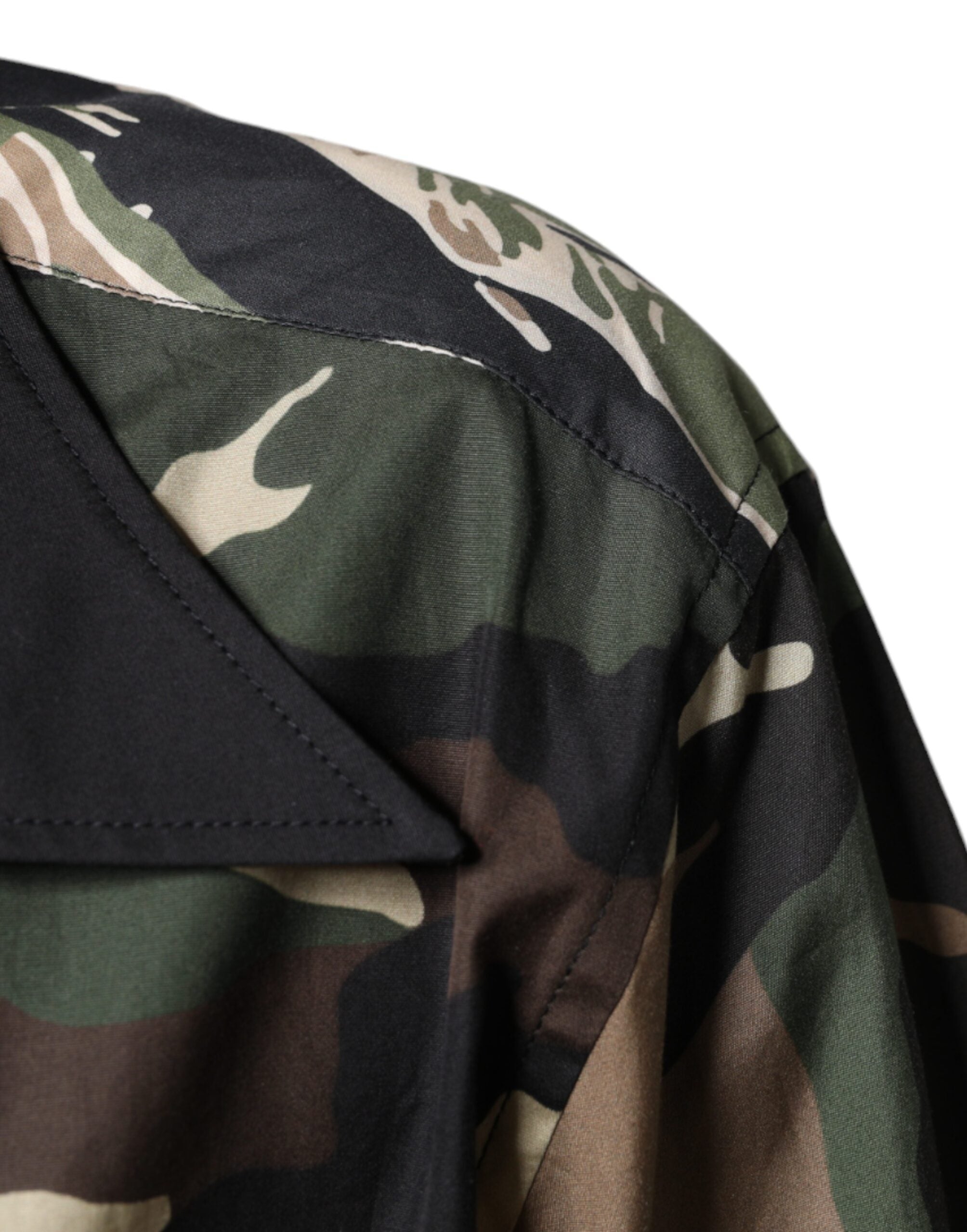 Dolce & Gabbana Multicolor Camouflage Button Down Men Casual Shirt -   -  Dolce & Gabbana.