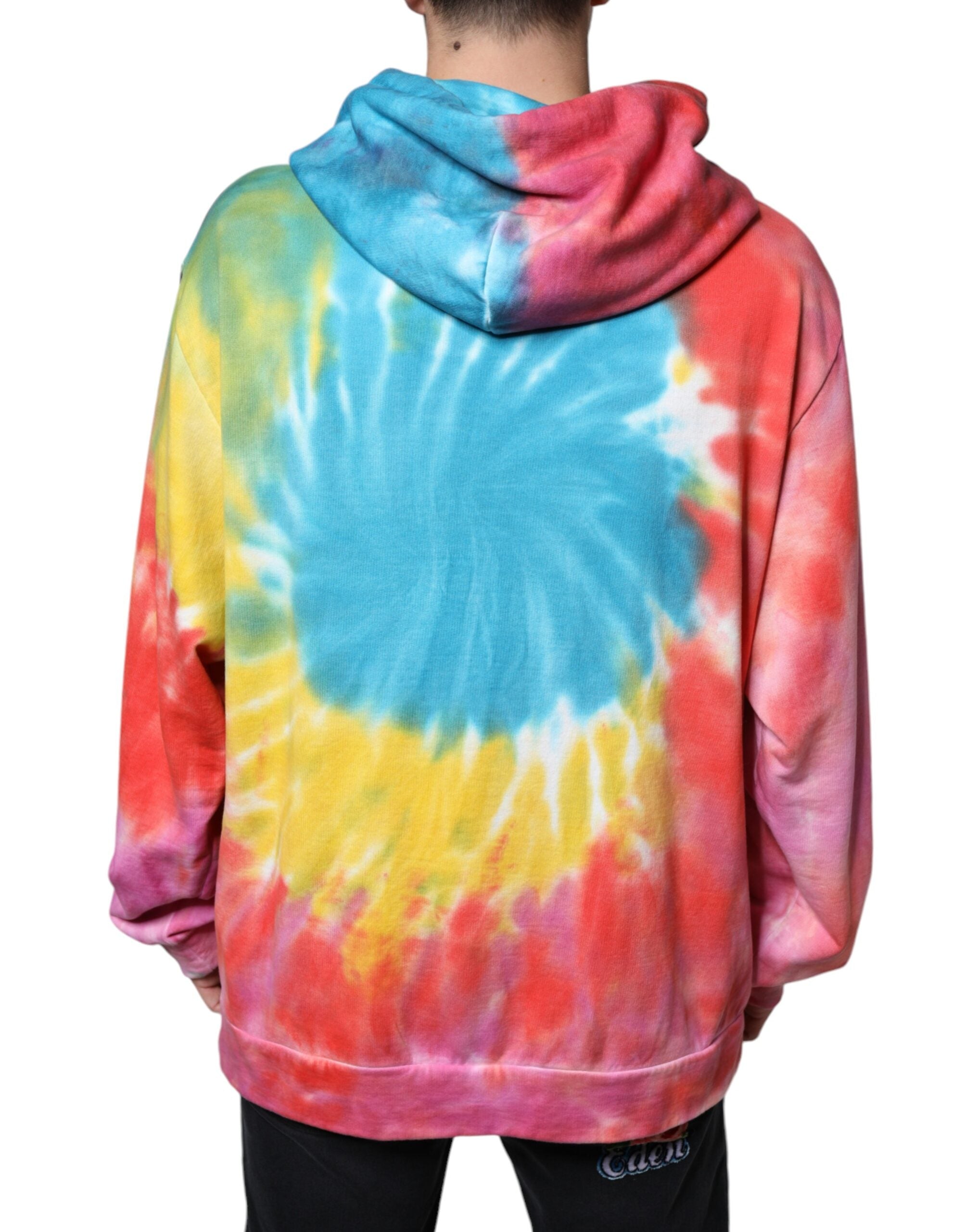 Dolce & Gabbana Multicolor Tie Dye Hooded Sweatshirt Sweater -   -  Dolce & Gabbana.