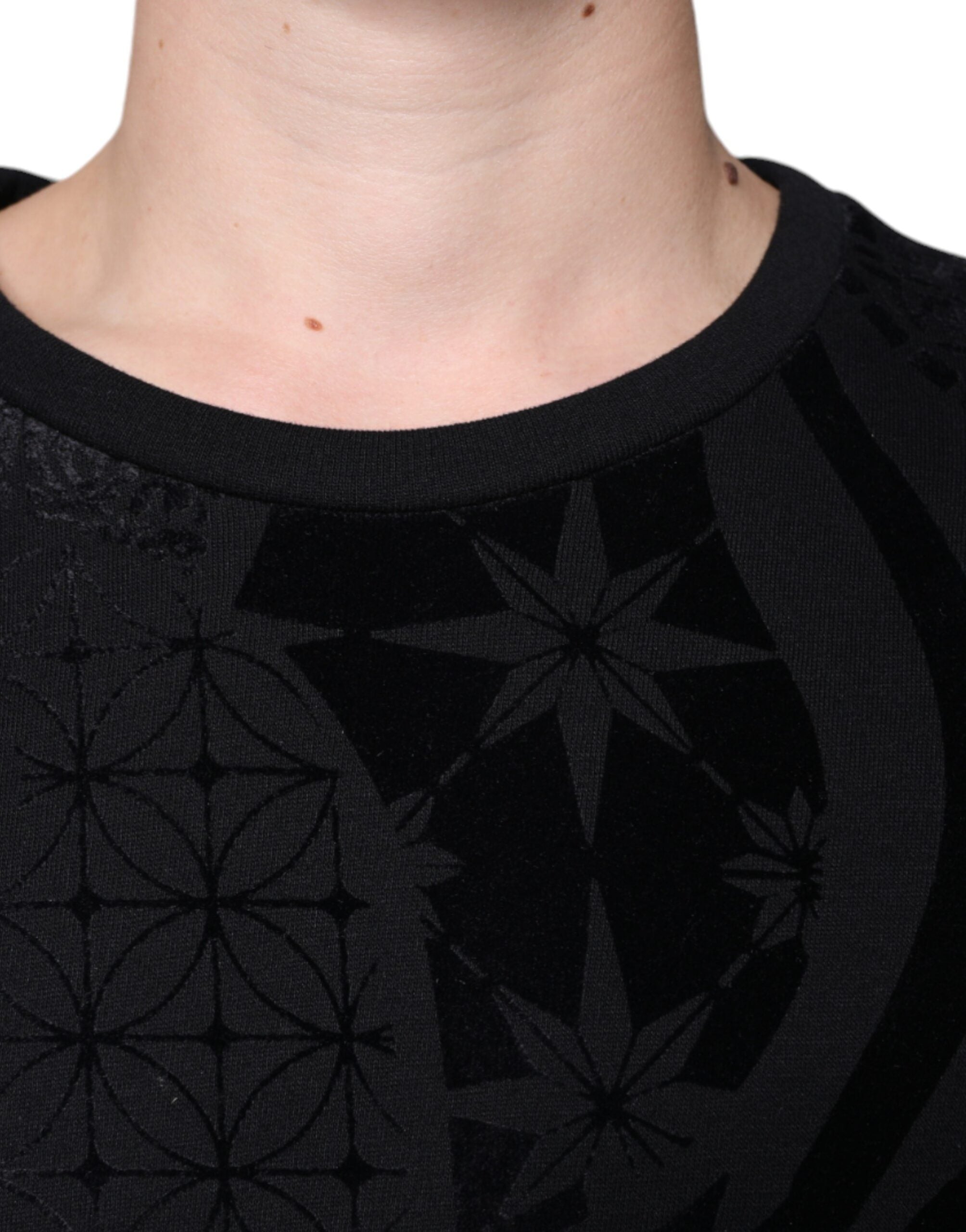 Dolce & Gabbana Black Printed Crew Neck Sweatshirt Sweater -   -  Dolce & Gabbana.