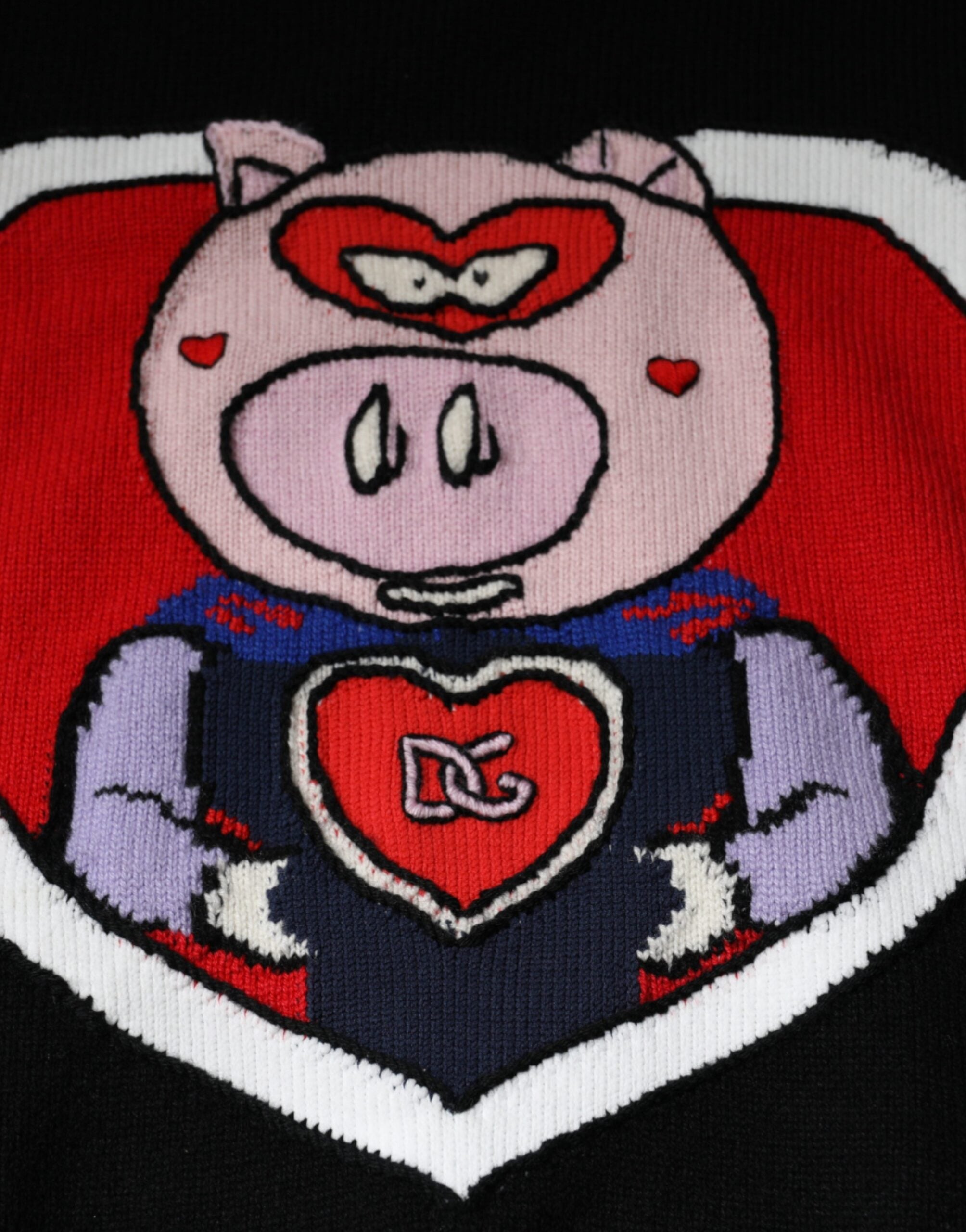 Dolce & Gabbana Black Cashmere Pig of the Year Pullover Sweater -   -  Dolce & Gabbana.