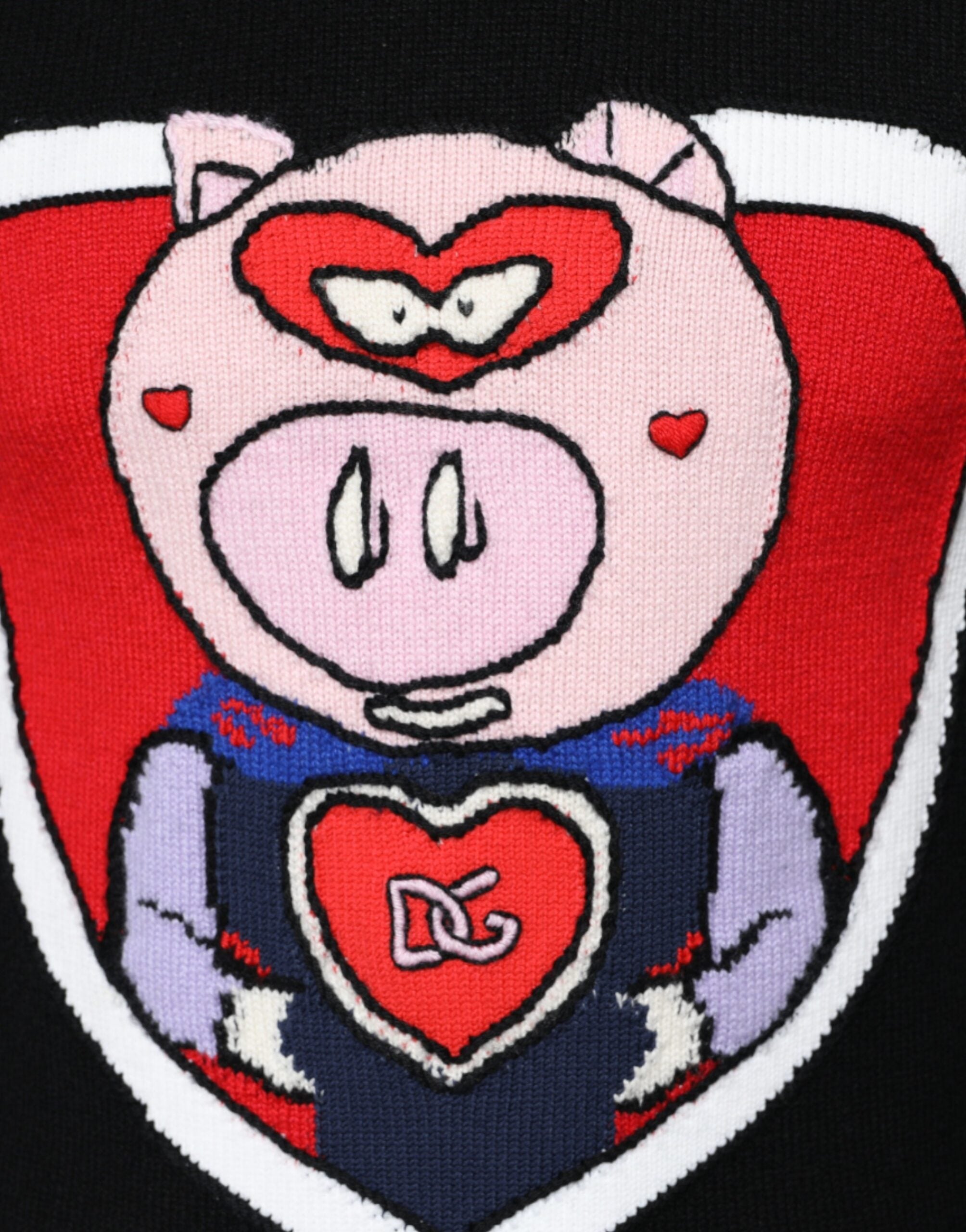 Dolce & Gabbana Black Cashmere Pig of the Year Pullover Sweater -   -  Dolce & Gabbana.