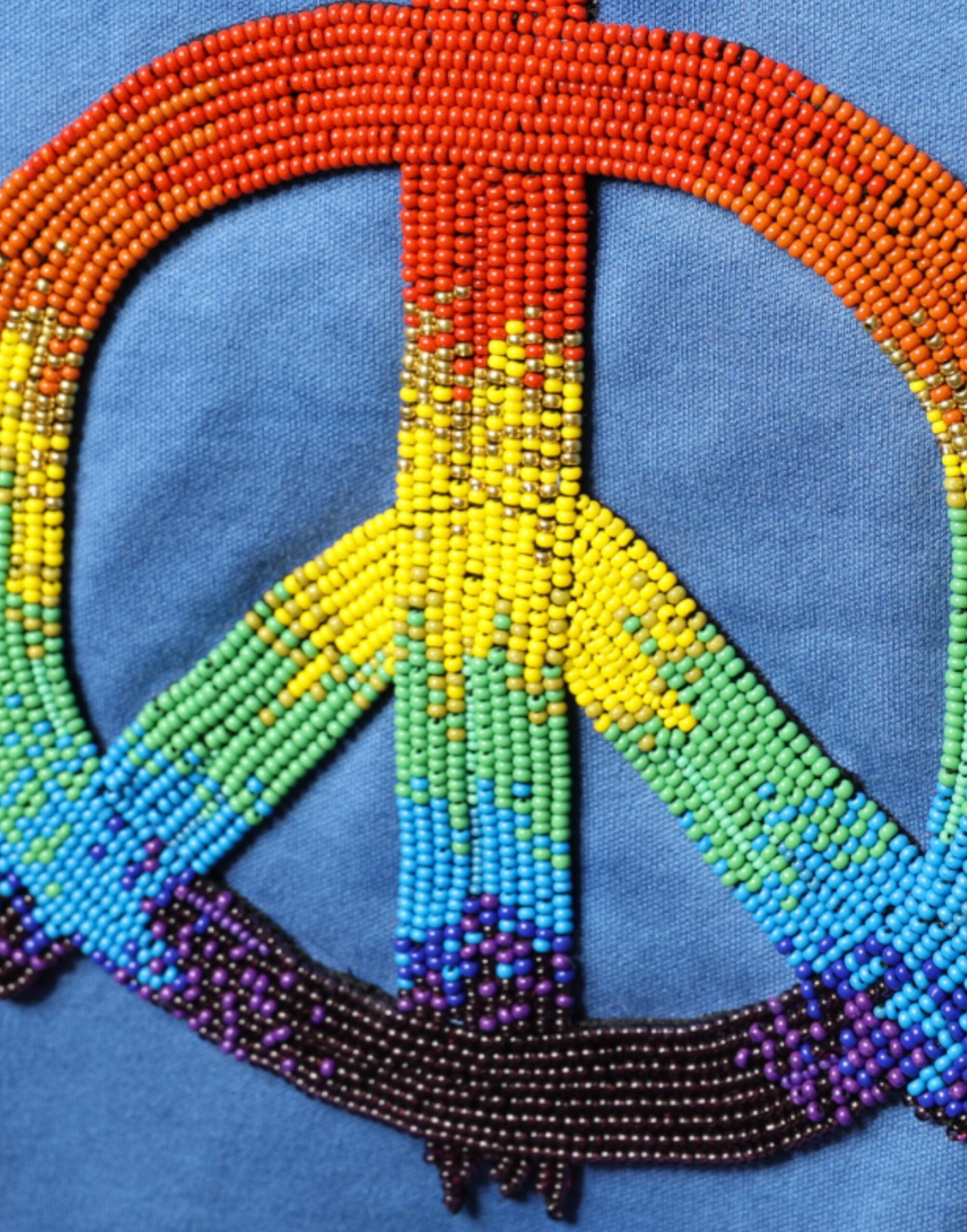 Dolce & Gabbana Blue Tie-Dye Peace Sign Cotton T-shirt -   -  Dolce & Gabbana.