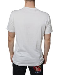 Dolce & Gabbana White Cotton DG Logo Print T-shirt -   -  Dolce & Gabbana.