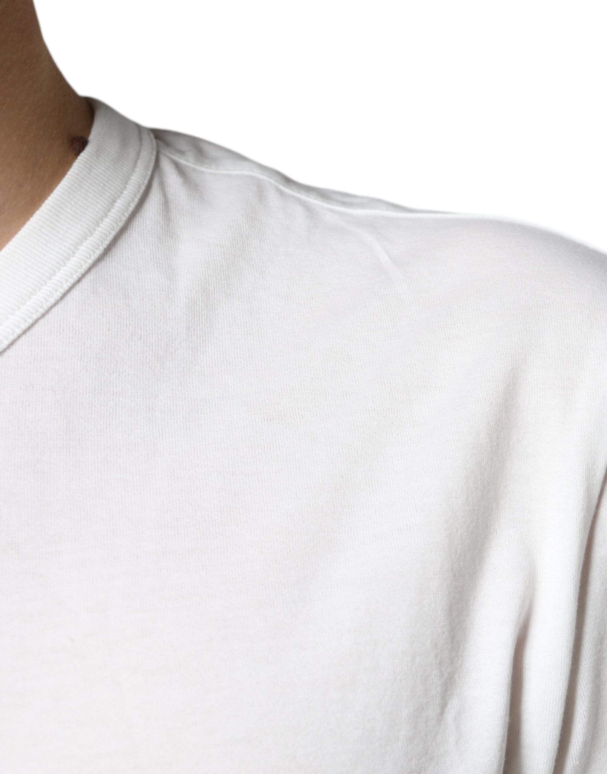 Dolce & Gabbana White Cotton DG Logo Print T-shirt -   -  Dolce & Gabbana.