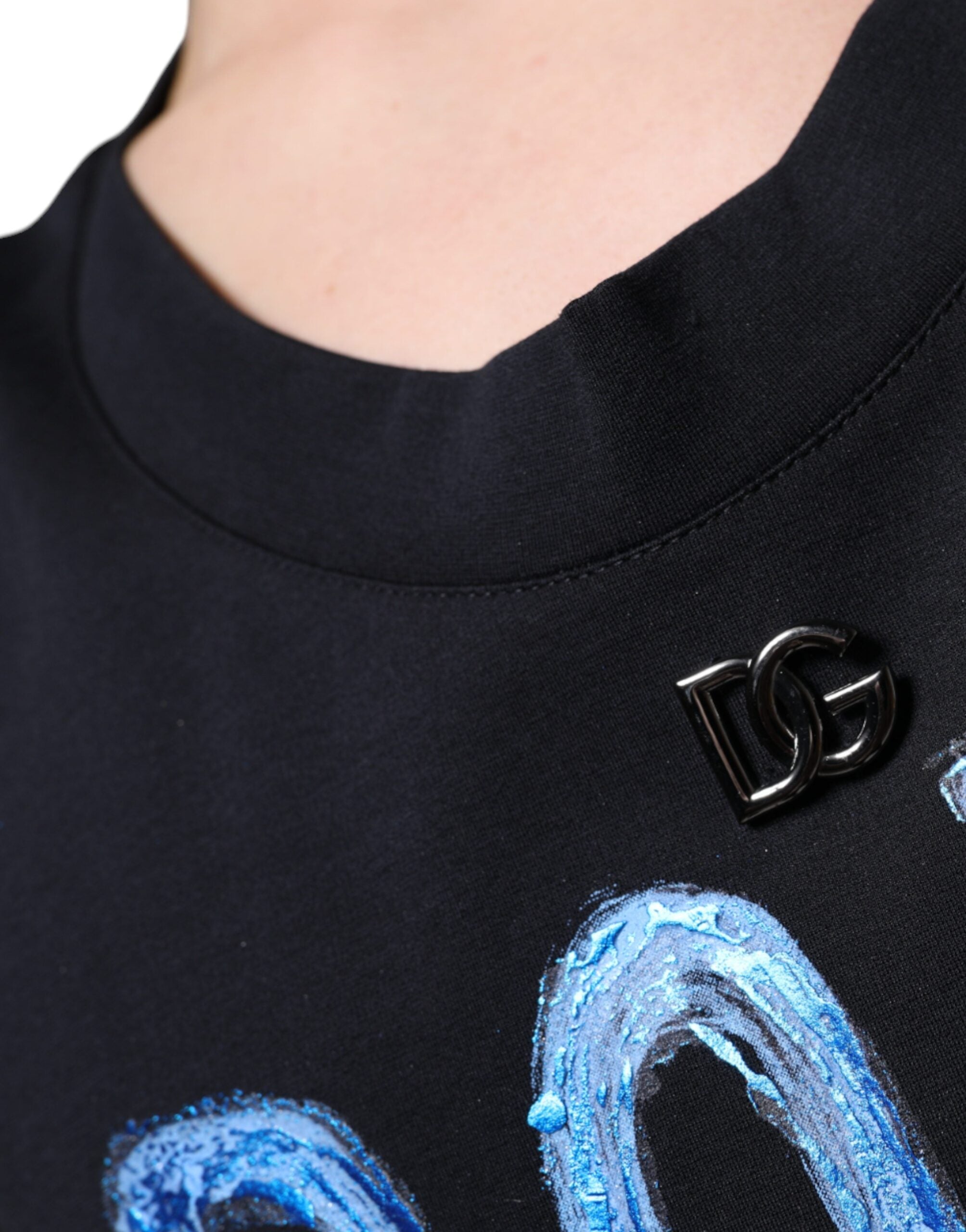 Dolce & Gabbana Black Cotton Born To Be Free Sleeveless T-shirt -   -  Dolce & Gabbana.