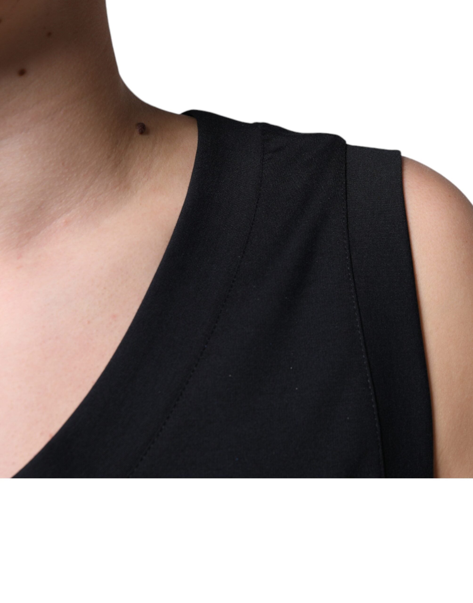 Dolce & Gabbana Black Cotton Born To Be Free Sleeveless T-shirt -   -  Dolce & Gabbana.