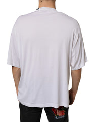 Dolce & Gabbana White Cotton Necklace Embellished T-shirt -   -  Dolce & Gabbana.