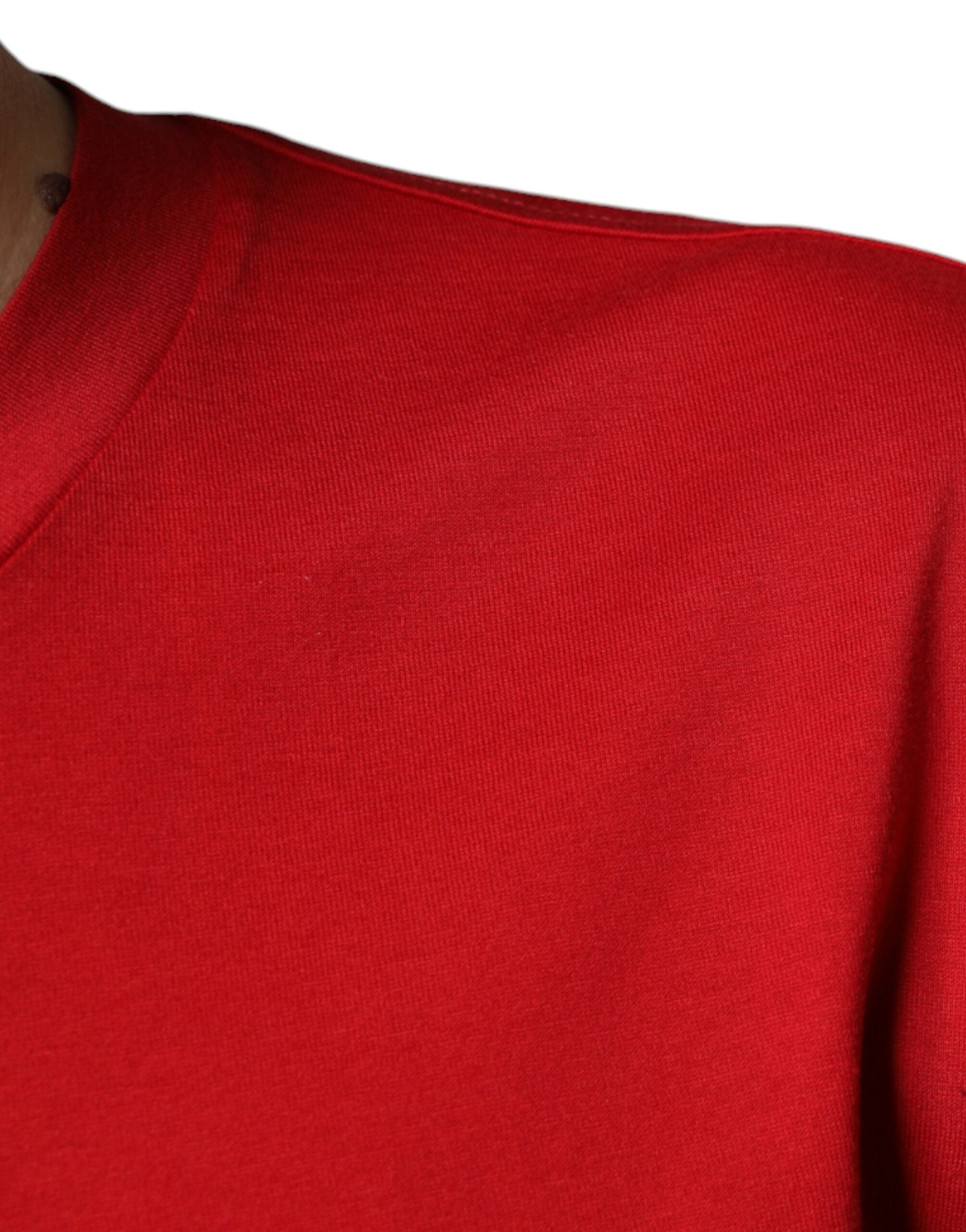 Dolce & Gabbana Red Cotton DG Logo Print Crew Neck T-shirt -   -  Dolce & Gabbana.
