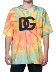 Dolce & Gabbana Multicolor Tie-Dye Logo Cotton T-shirt -   -  Dolce & Gabbana.
