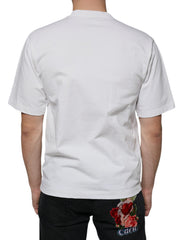 Dolce & Gabbana White Cotton DG Logo Print Casual T-shirt -   -  Dolce & Gabbana.
