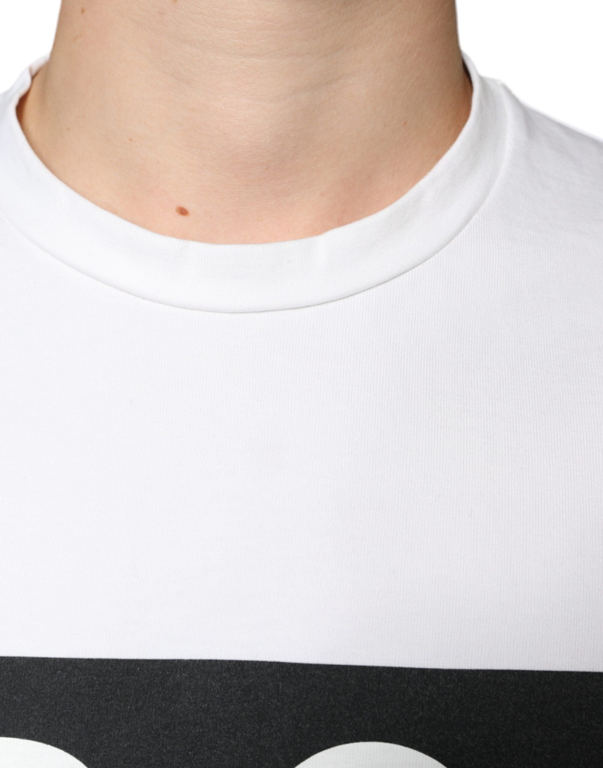 Dolce & Gabbana White Cotton DG Logo Print Casual T-shirt -   -  Dolce & Gabbana.